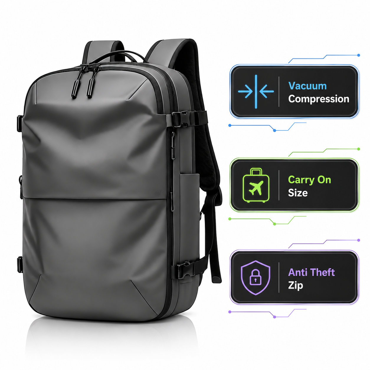 Vacuum Compression Travel BackPack